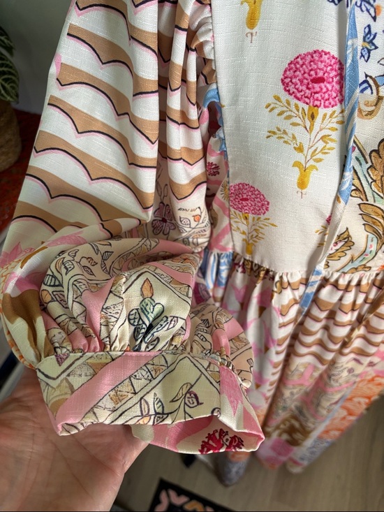 Bohemian Patchwork Maxi Dress Medium - Picture 3 of 6